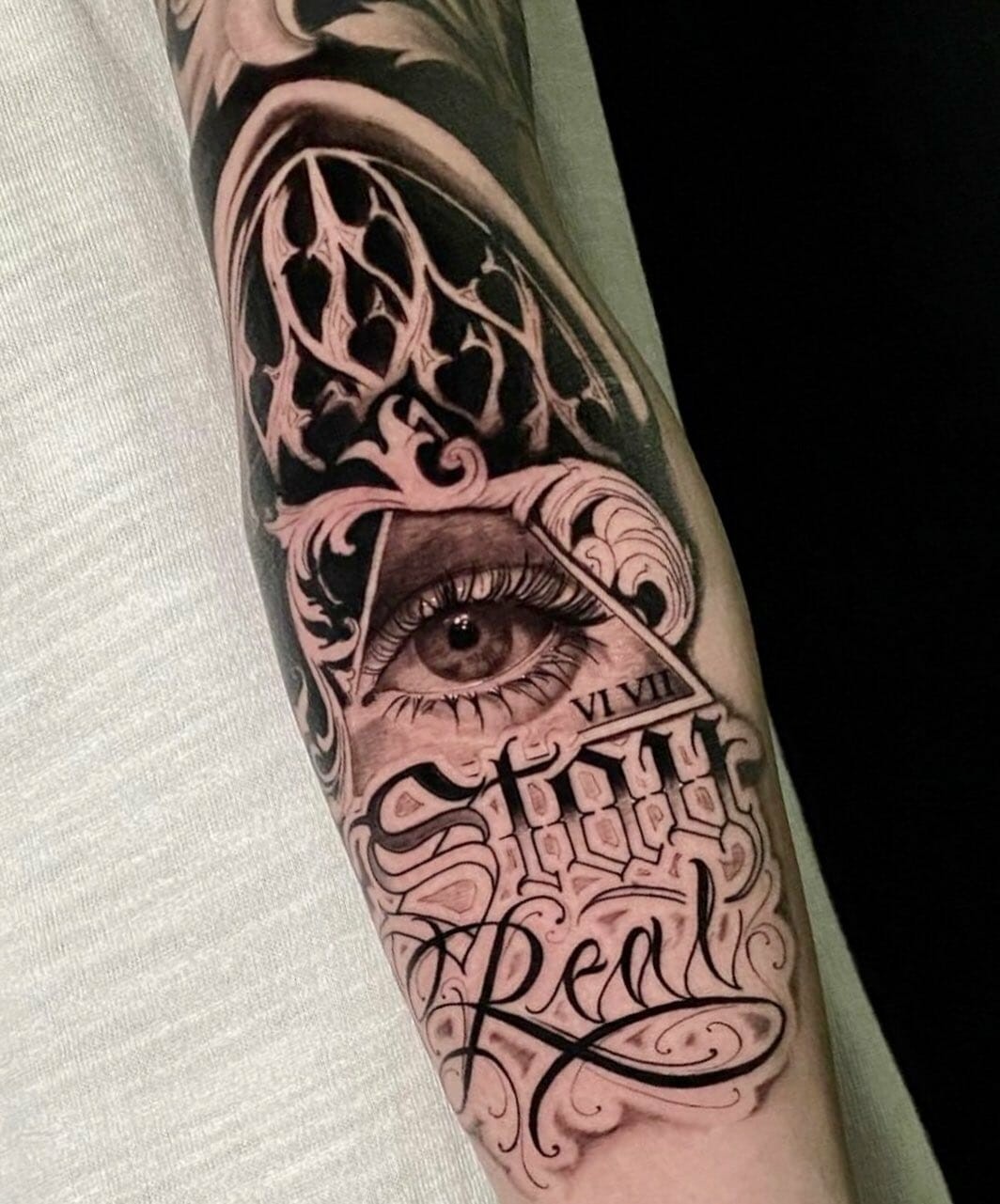 Decorative Illuminati Eye Tattoo