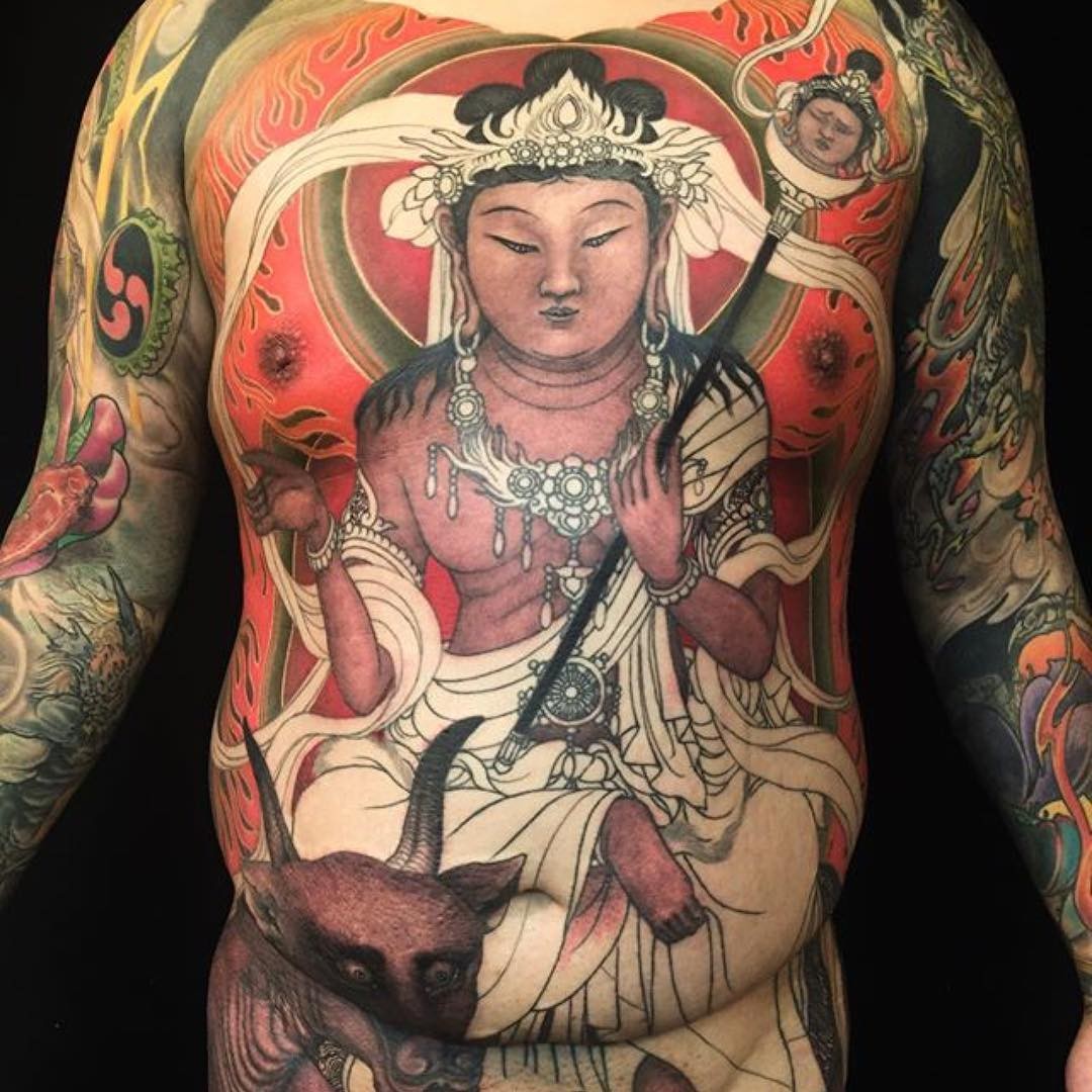 Traditional Japanese Monk Tattoo