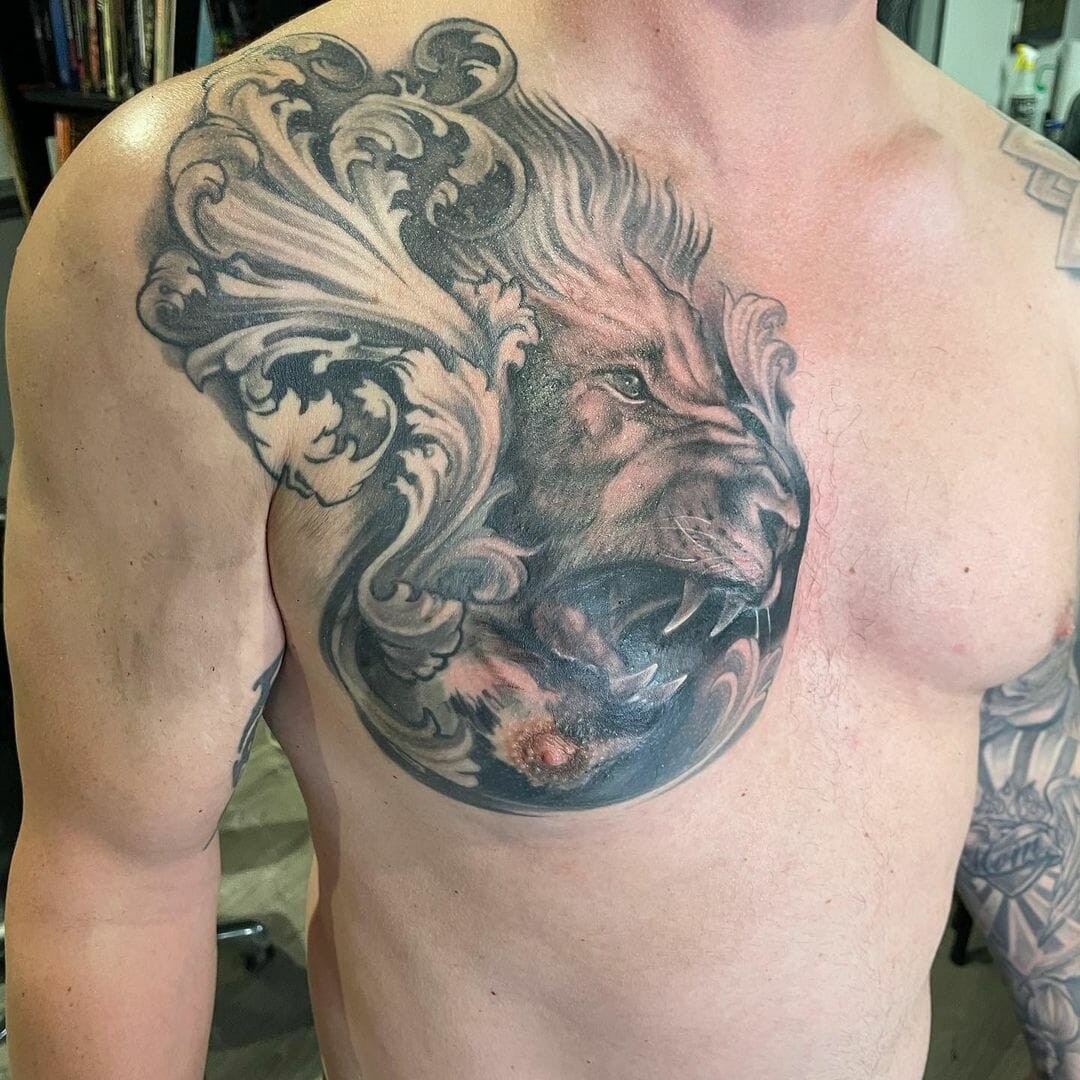 Traditional Lion Tattoo