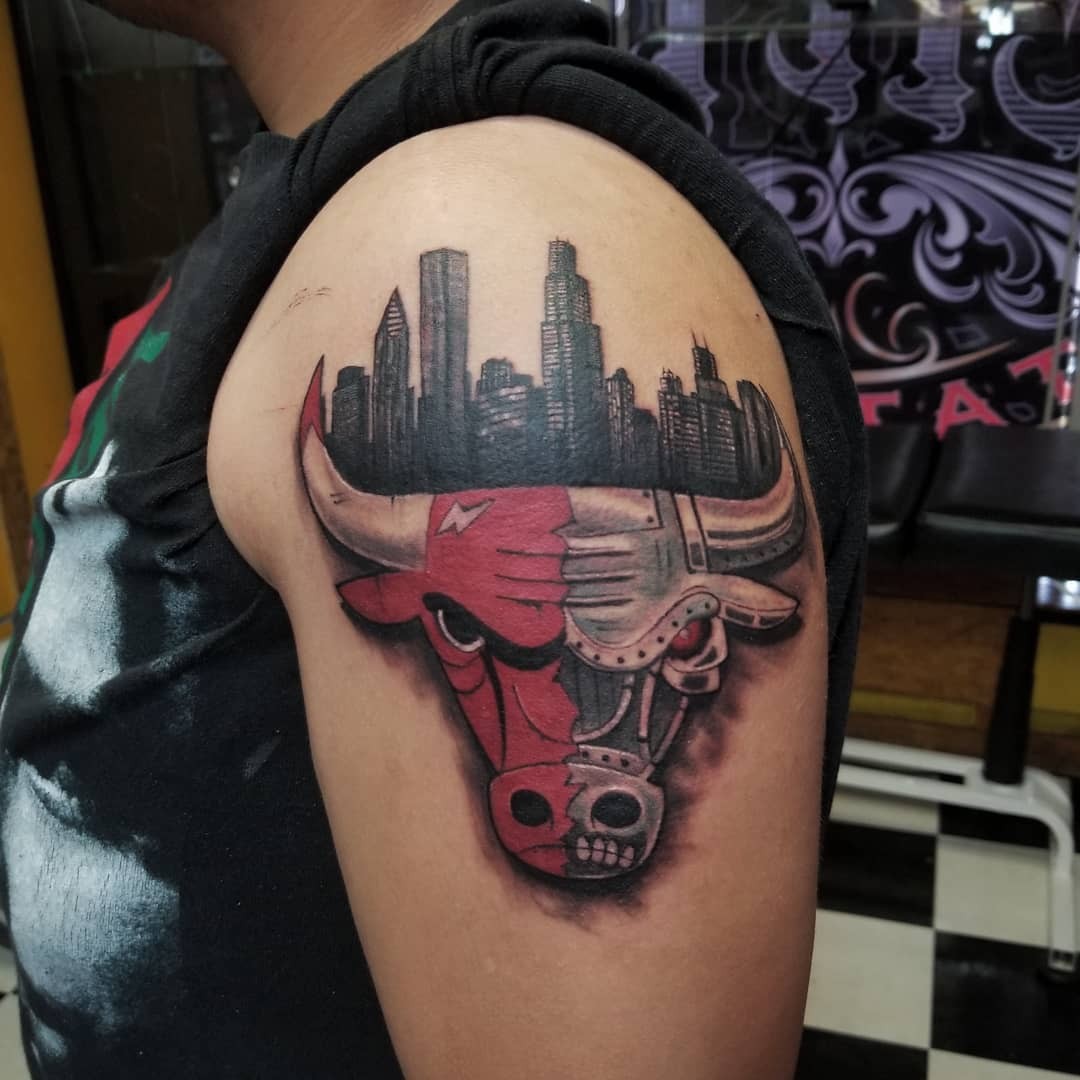 Chicago Bulls Tattoo Design For The Basketball Fans