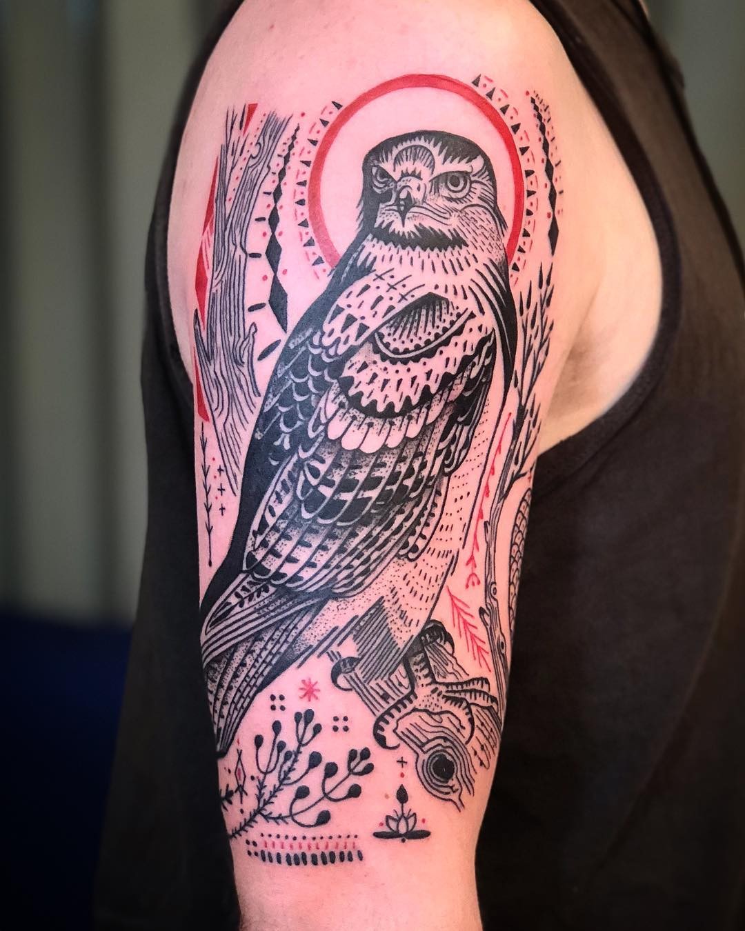 Red-Tailed Hawk Tattoo Designs