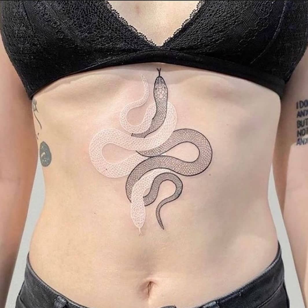 Snake Stomach Tattoo