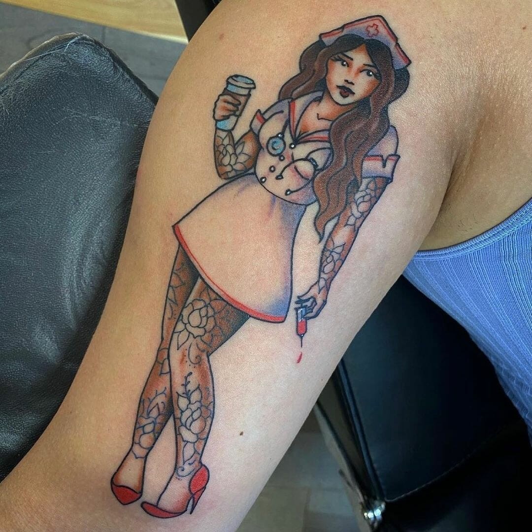 A Pin Up Nurse Tattoo