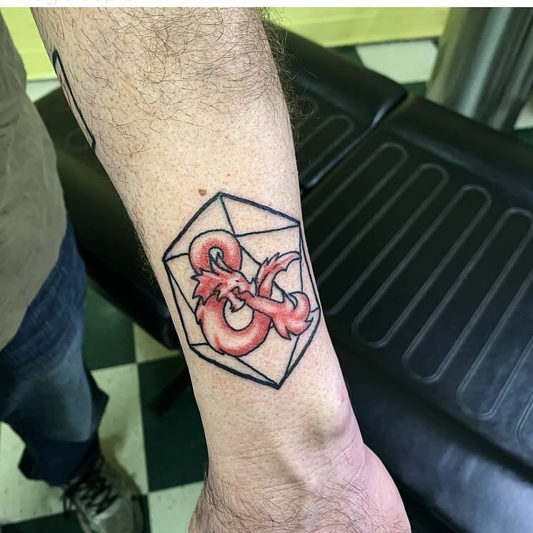 Dragon d20 Tattoo