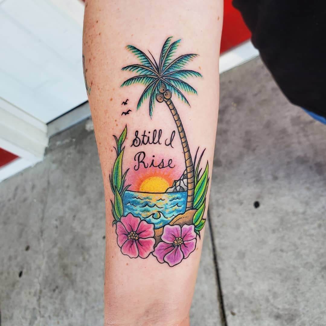 Bright & Colorful Still I Rise Tattoo