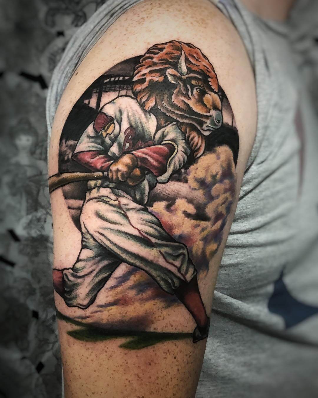 Badass Atlanta Braves Player Tattoo