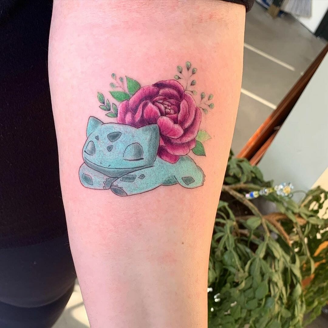 Sleeping Bulbasaur Tattoo