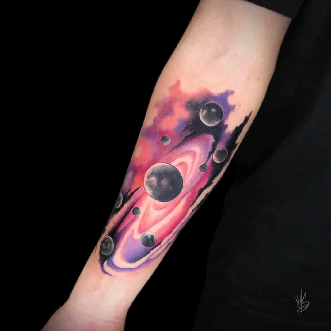 Galaxy Tattoo Universe Colorful Ink