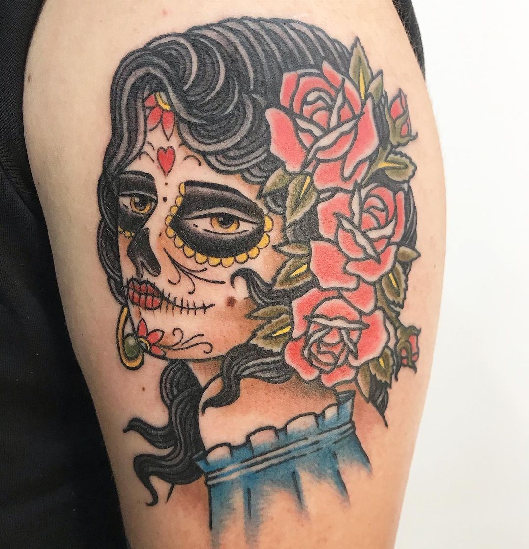 Traditional Catrina Tattoo