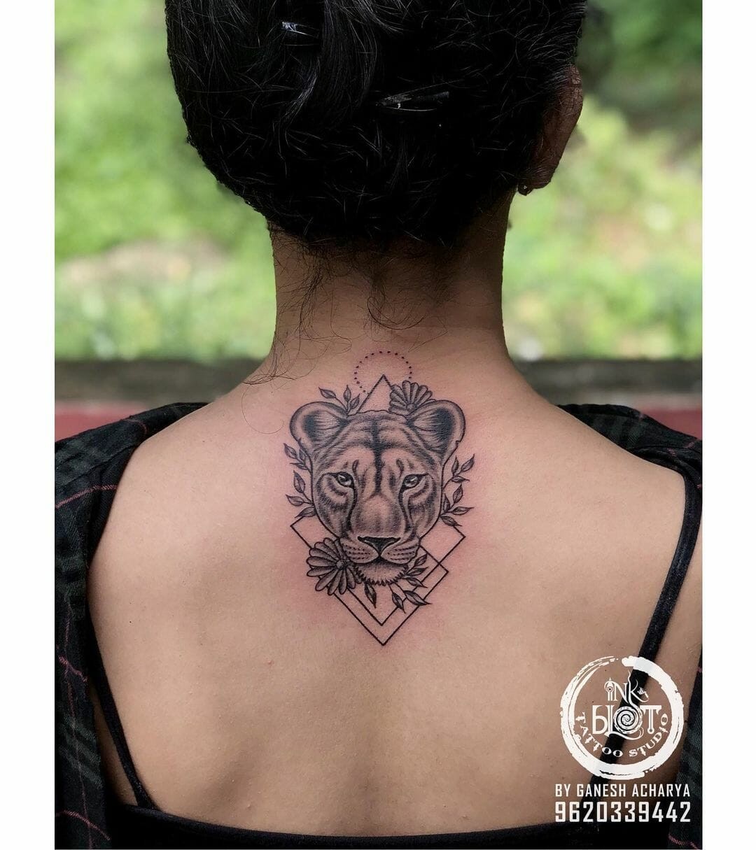 Geometric Lion Tattoo