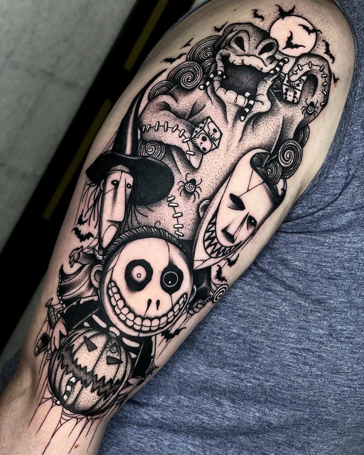 Beautiful Nightmare Before Christmas Tattoo Ideas