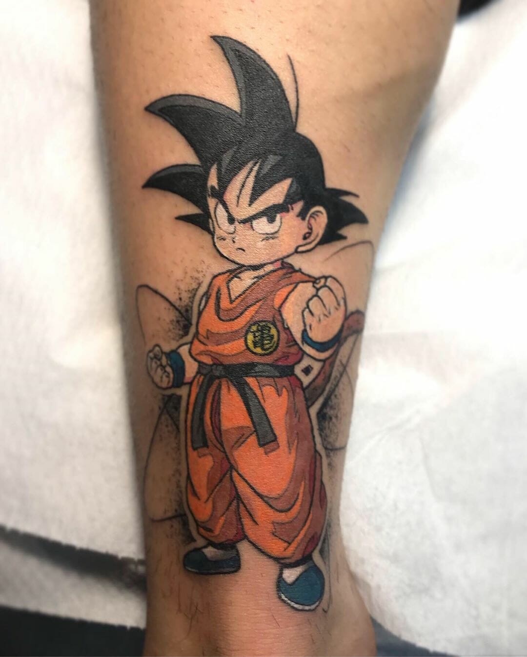 Badass Popular Goku Cartoon Tattoo