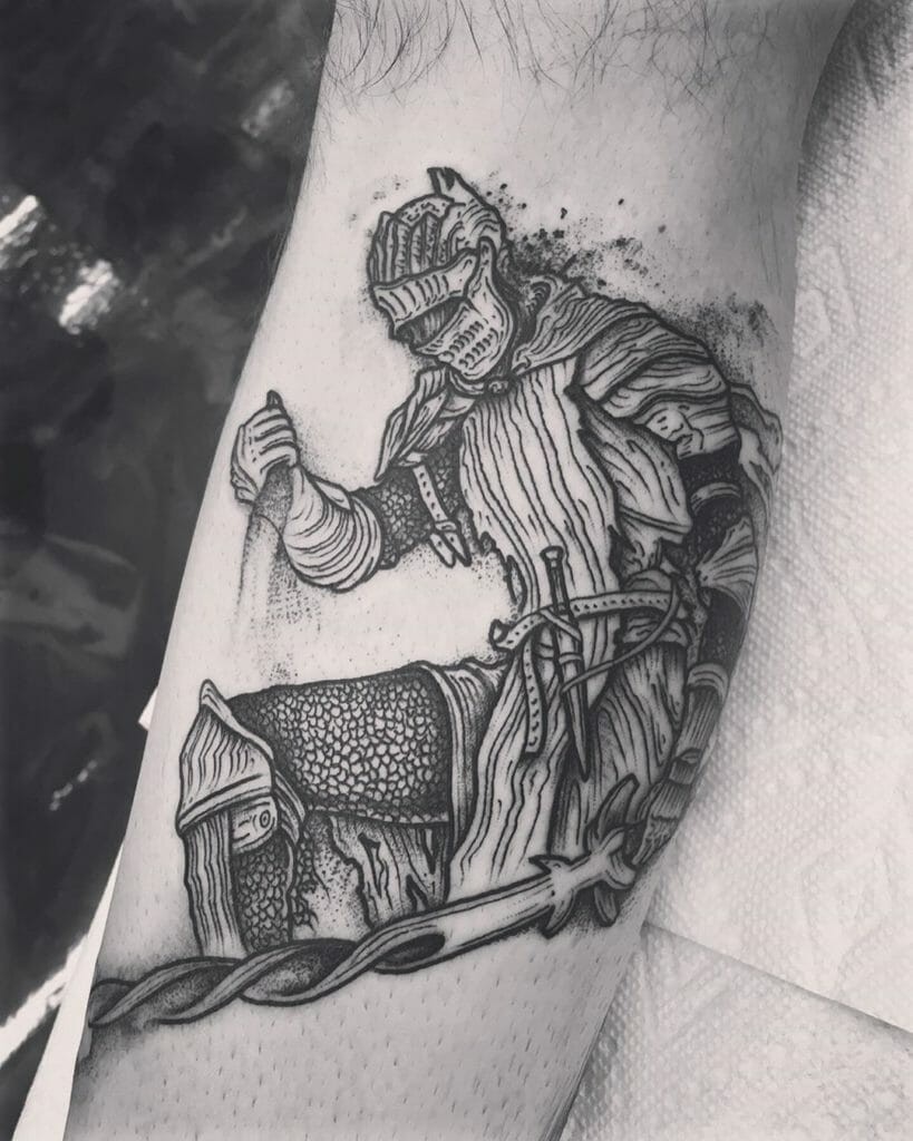 Realistic Dark Souls Tattoo