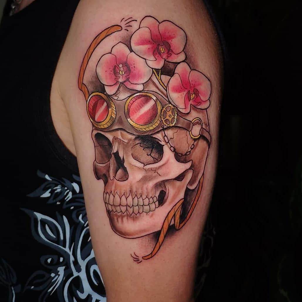 Skull Steampunk Tattoo Designs