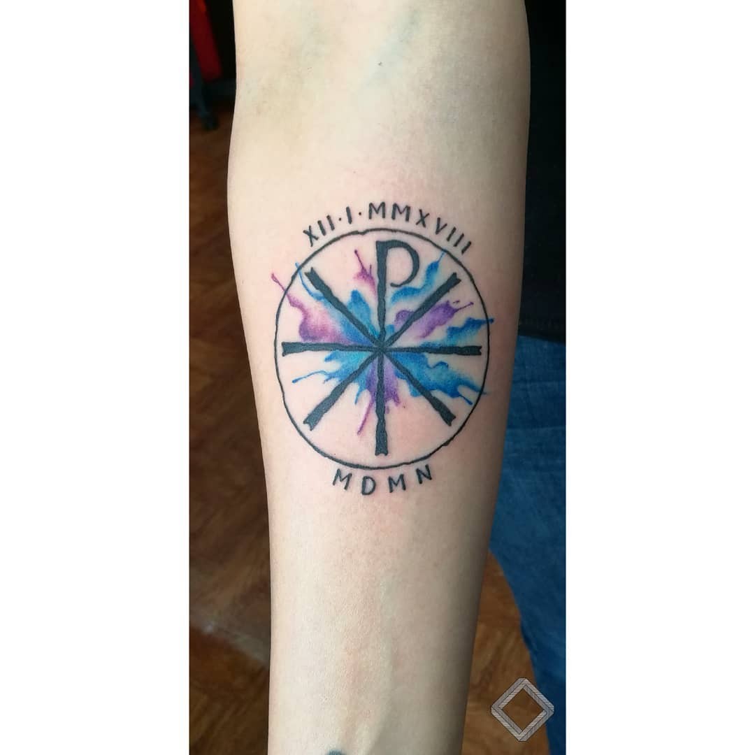 Pretty Chi Rho Tattoo