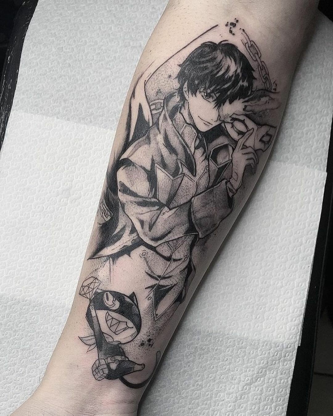 Sketchy Persona 5 Joker Tattoo