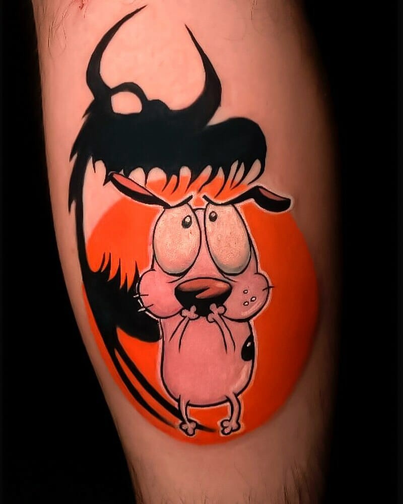 Courage The Cowardly Dog Tattoo