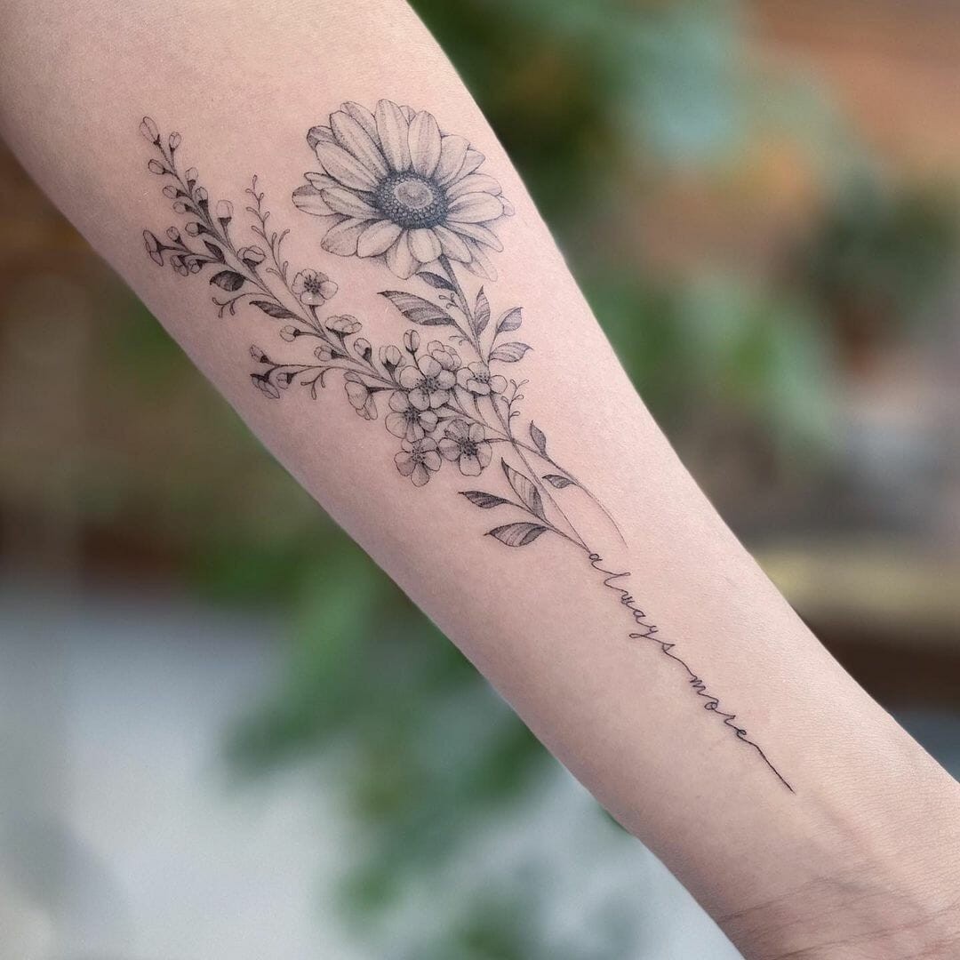 The Always More Delphinium Tattoo