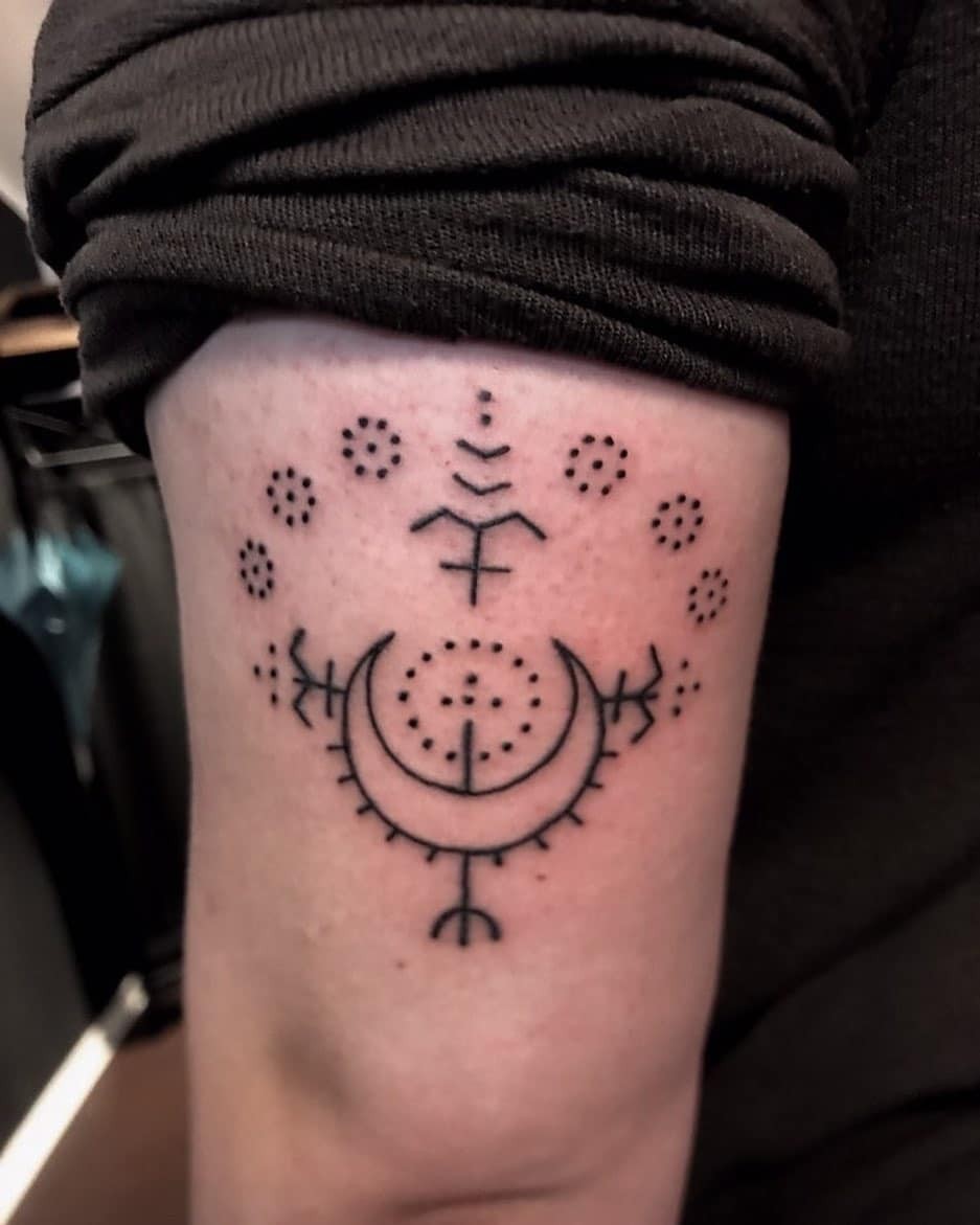 Mandala Moon Tattoo