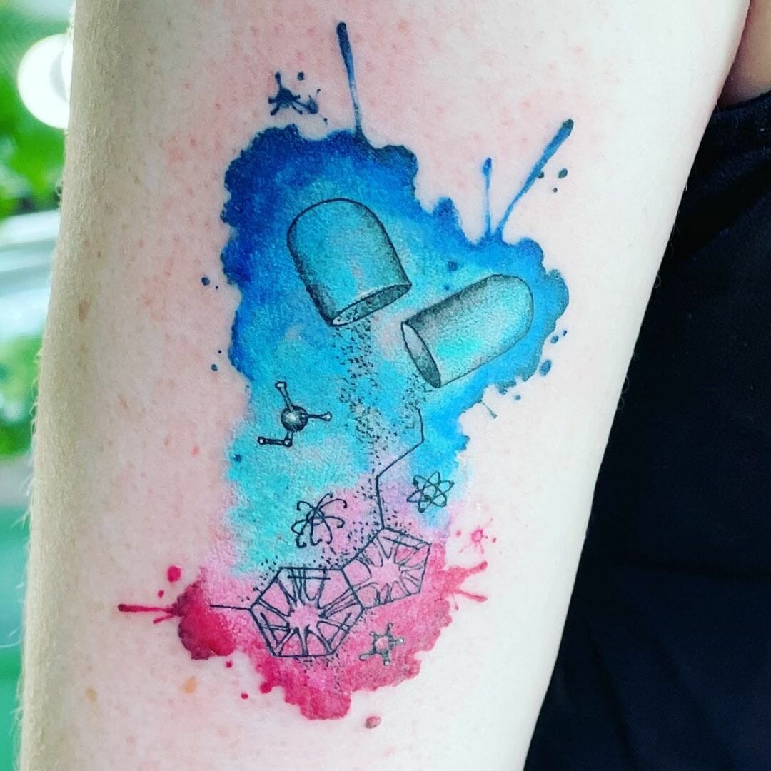 Watercolour Serotonin Tattoo