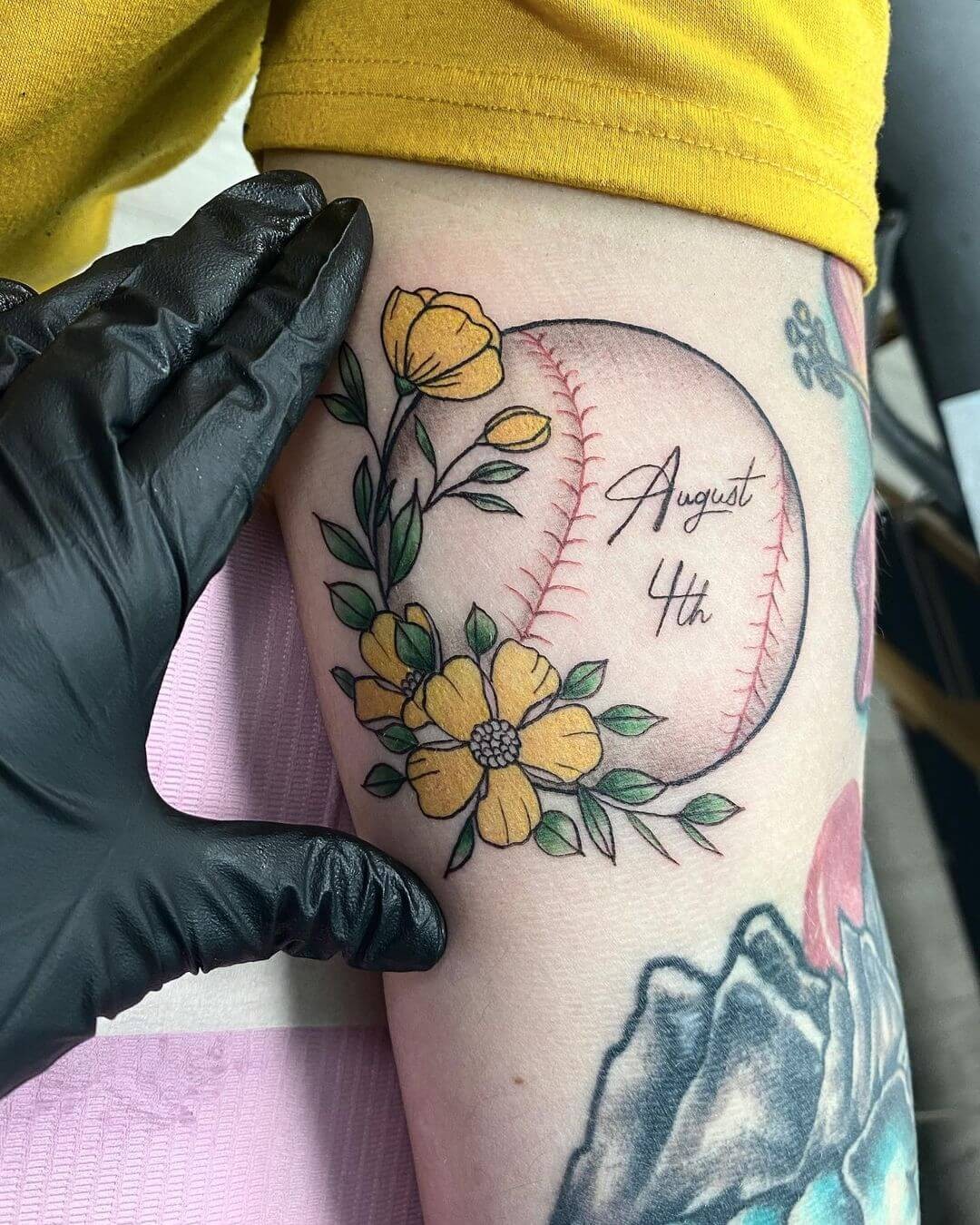 Baseball Memorial Tattoo