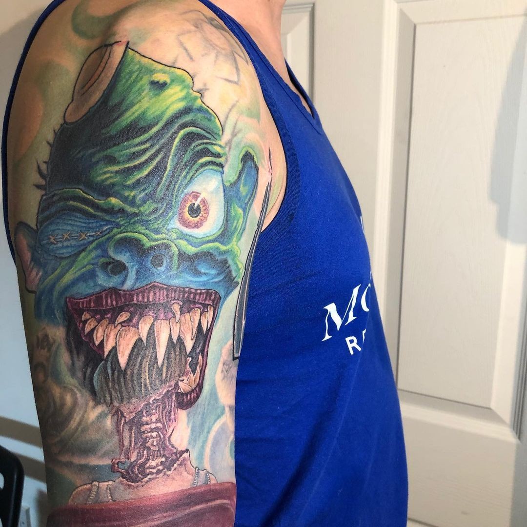 One-Eyed Psycho Clown Tattoos