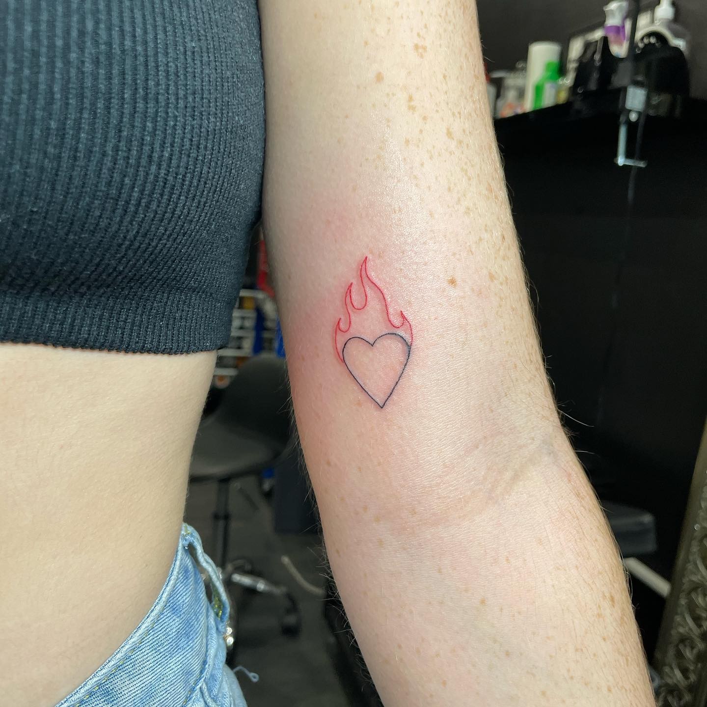 Burning Heart Tattoo