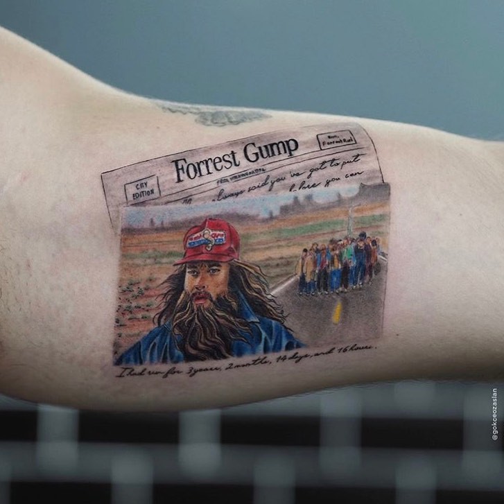 Forrest Gump tattoo: