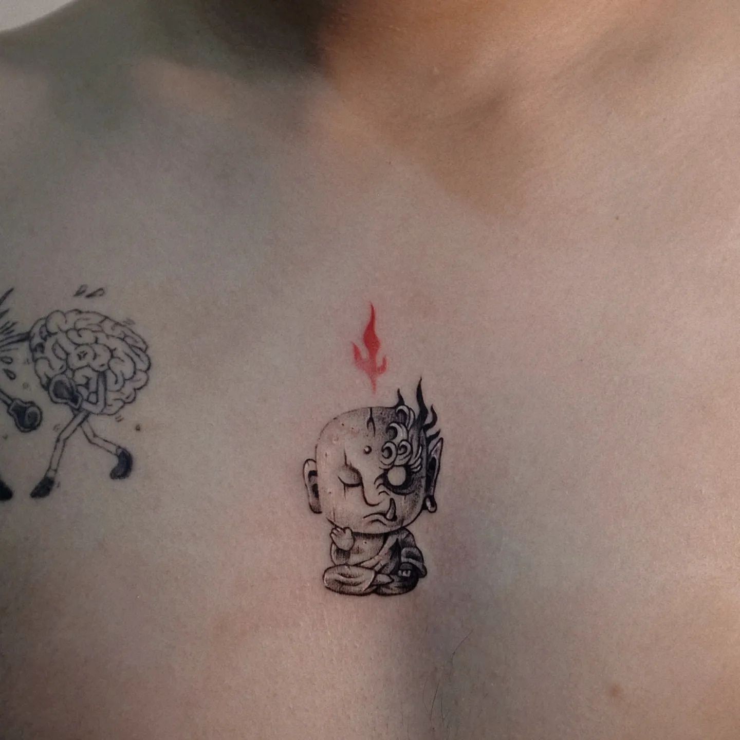 Buddha Chest Tattoo