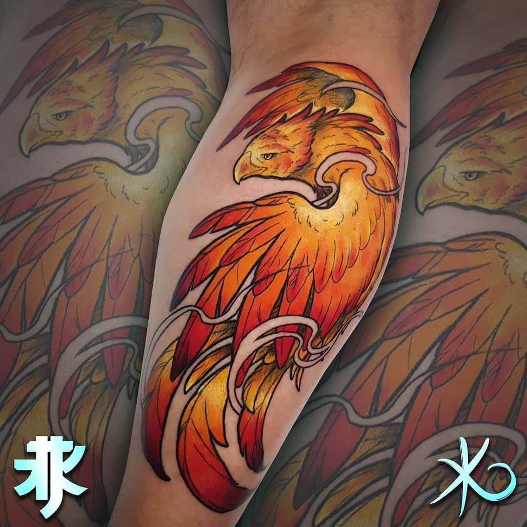 Vibrant Fawkes Tattoos