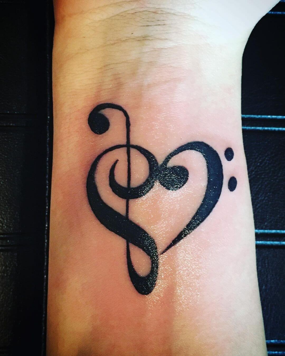 Treble Clef Bass Clef Tattoo