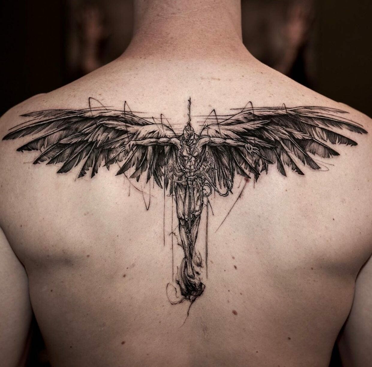 Angel Wings Tattoo On Back