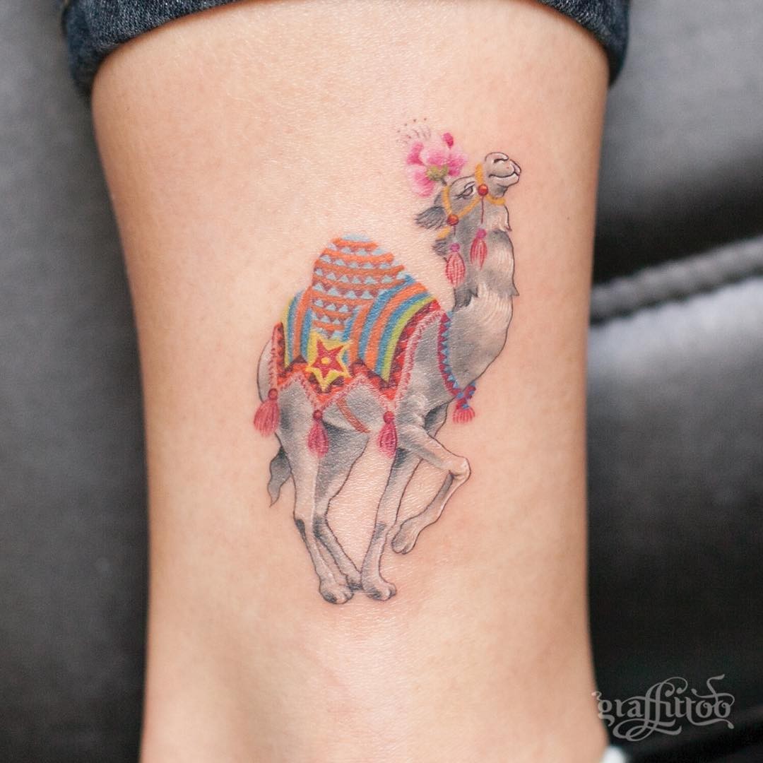 Cute Camel Tattoo