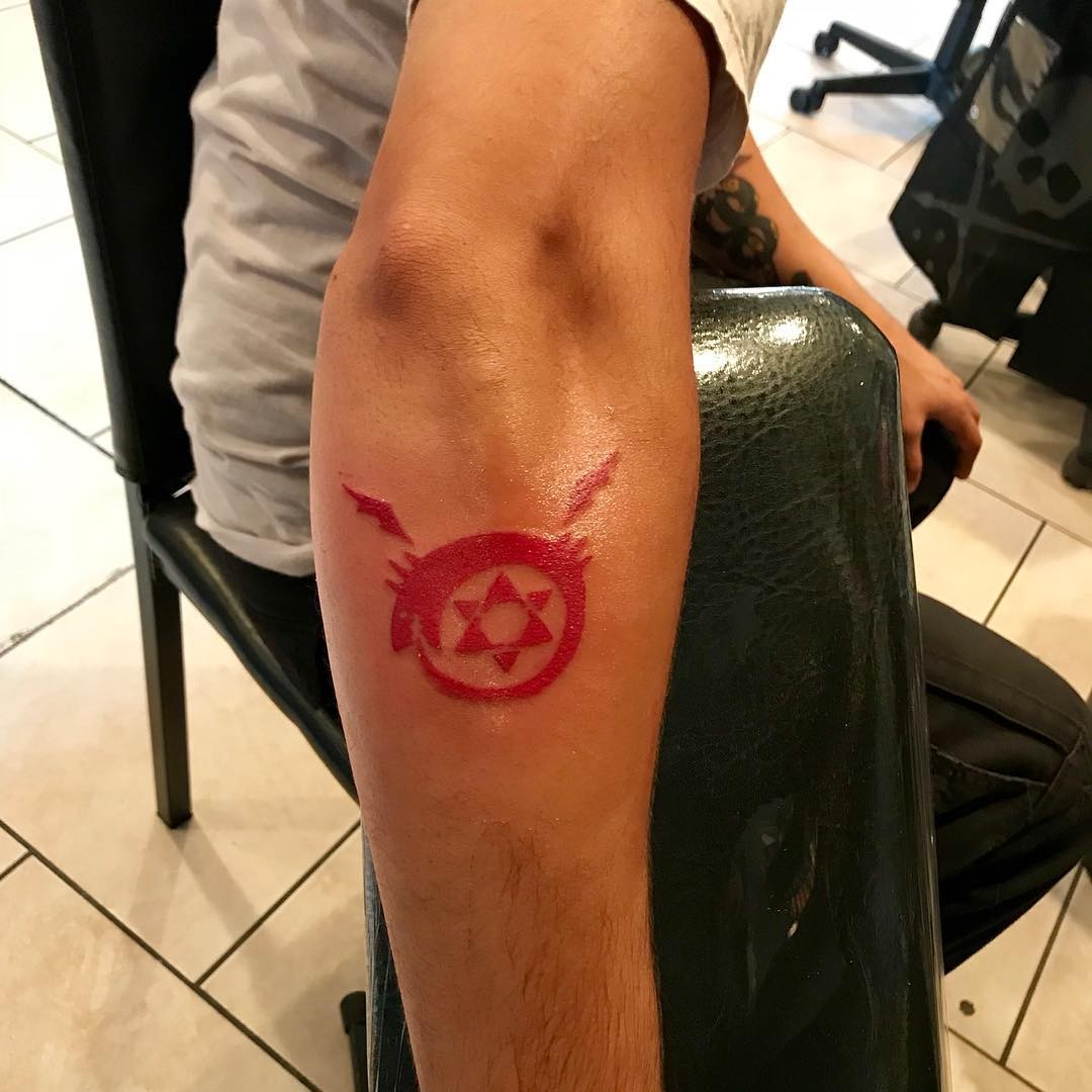 Red Ink Fullmetal Alchemist Brotherhood Homunculus Tattoo