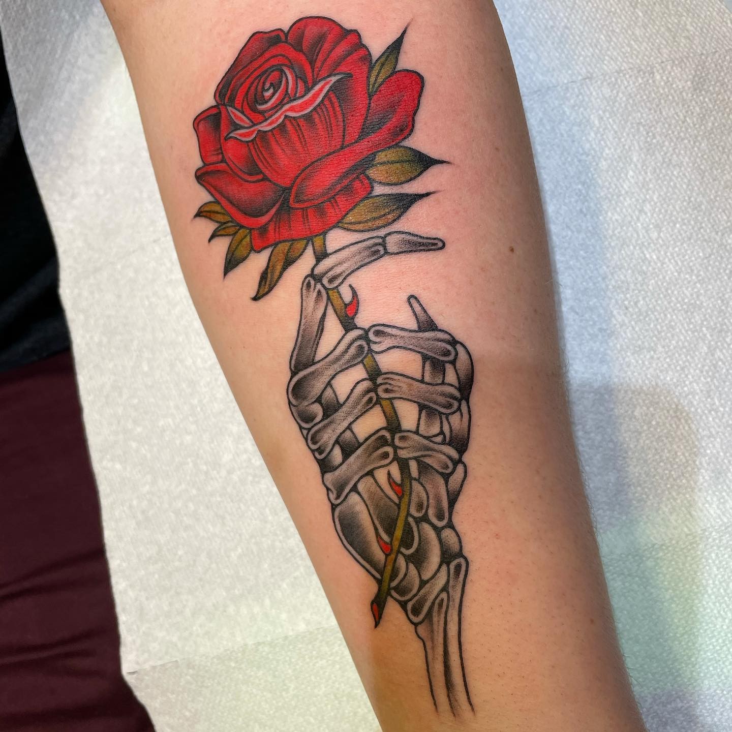 Skeleton Rose Tattoo