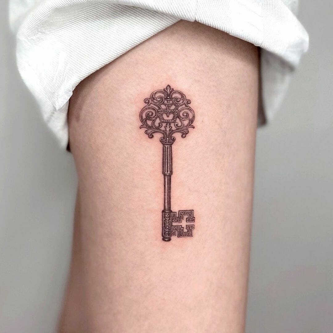 Antique Key Tattoo Artwork