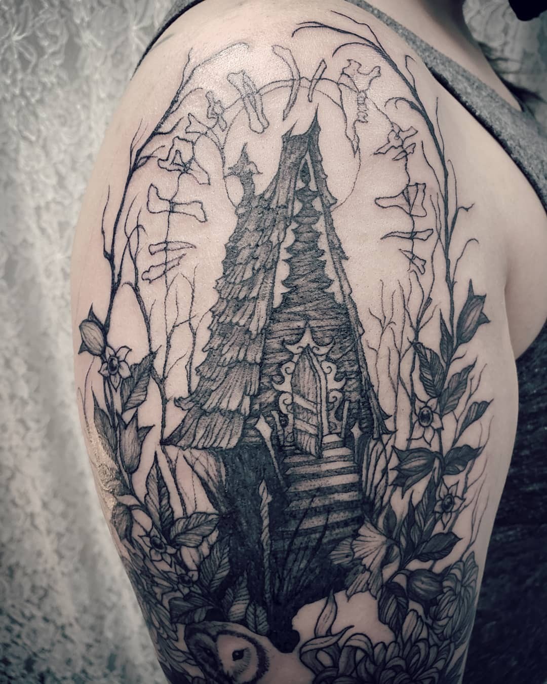 Witch’s Cove Within Belladonna Forest Tattoo