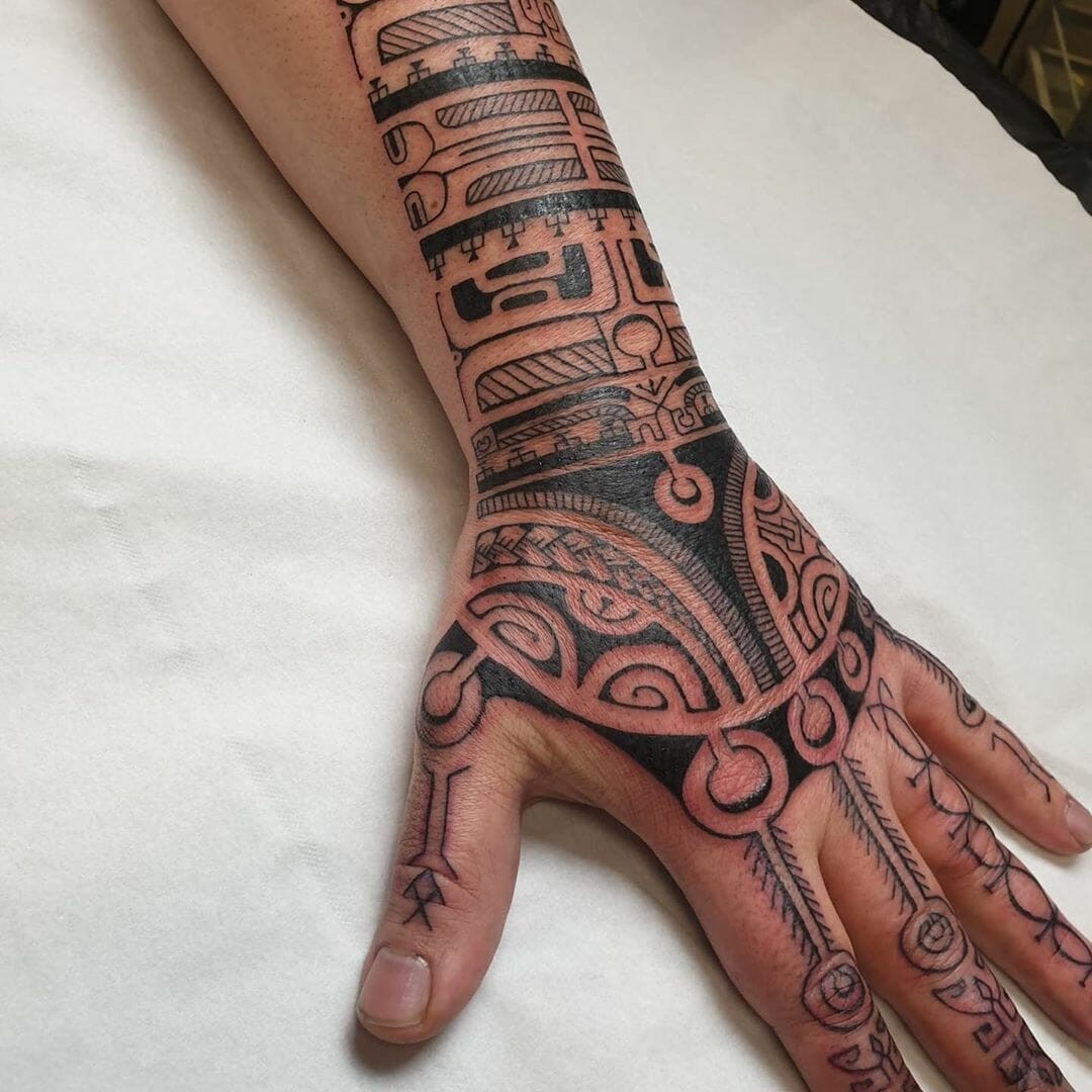 Polynesian Tattoo Arm Design