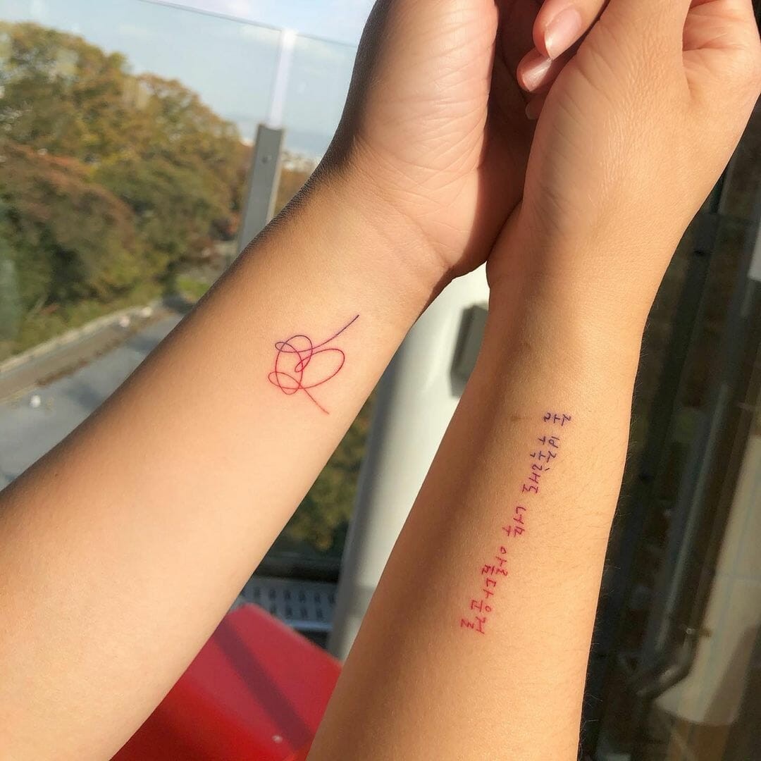 BTS Themed Self Love Tattoo