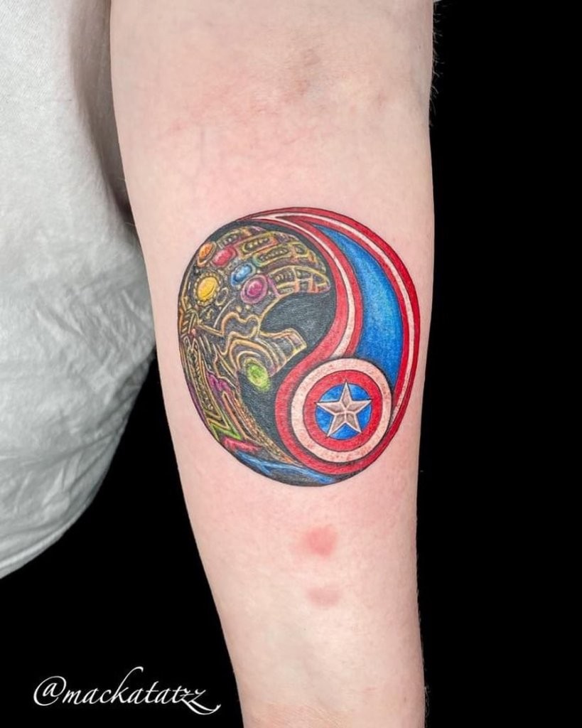 Small Forearm Thanos Tattoo