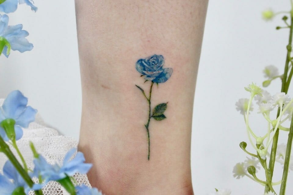 Blue Rose Tattoo