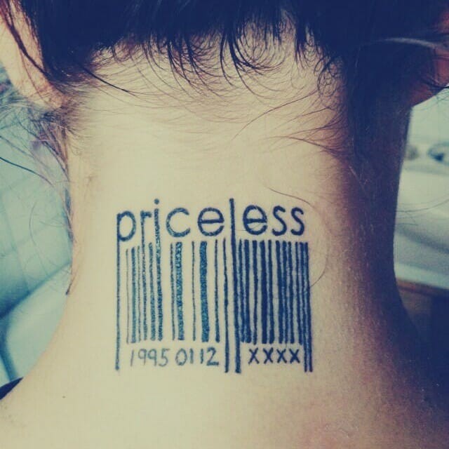 Barcode Tattoo With Quote