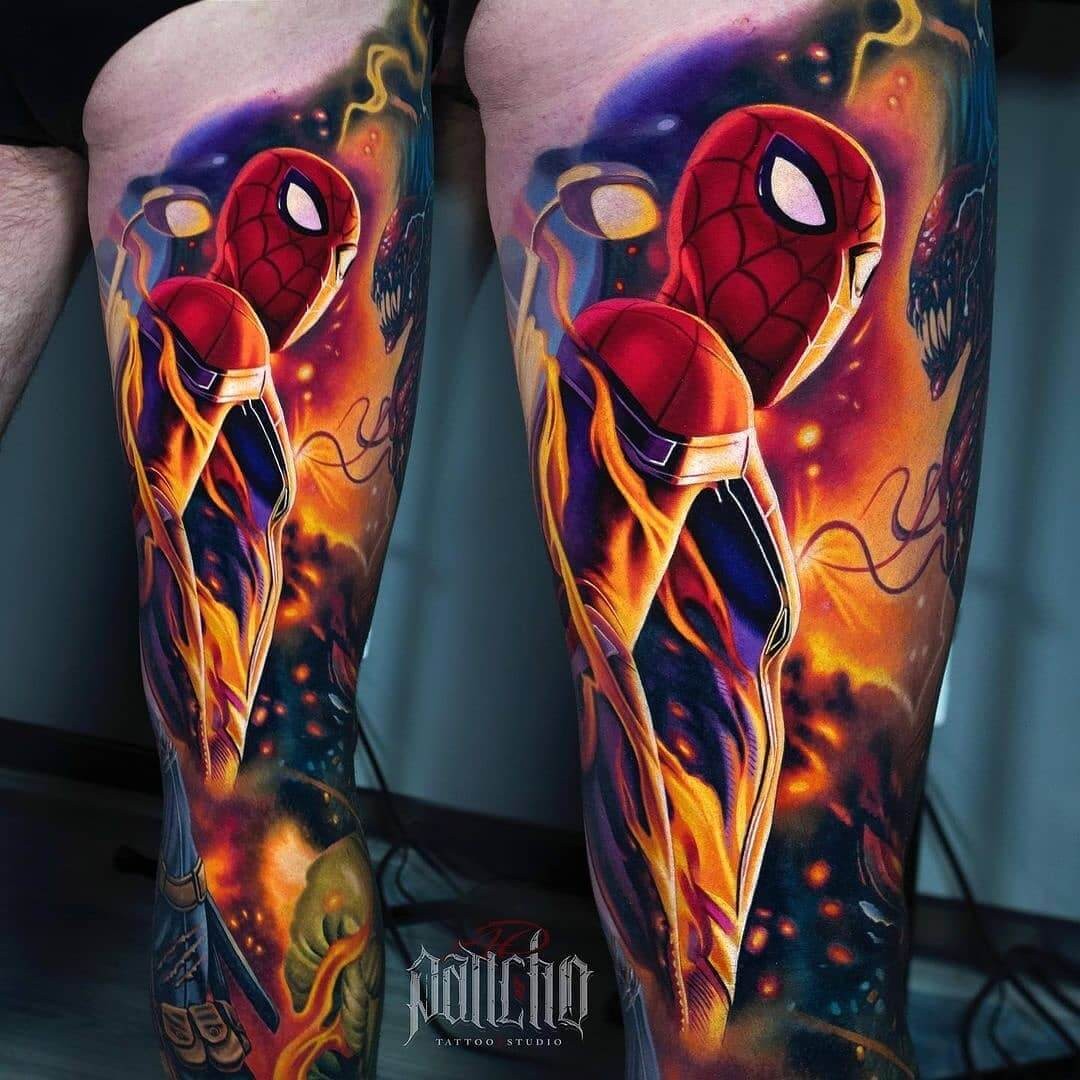 Graphic Spider-Man Tattoo