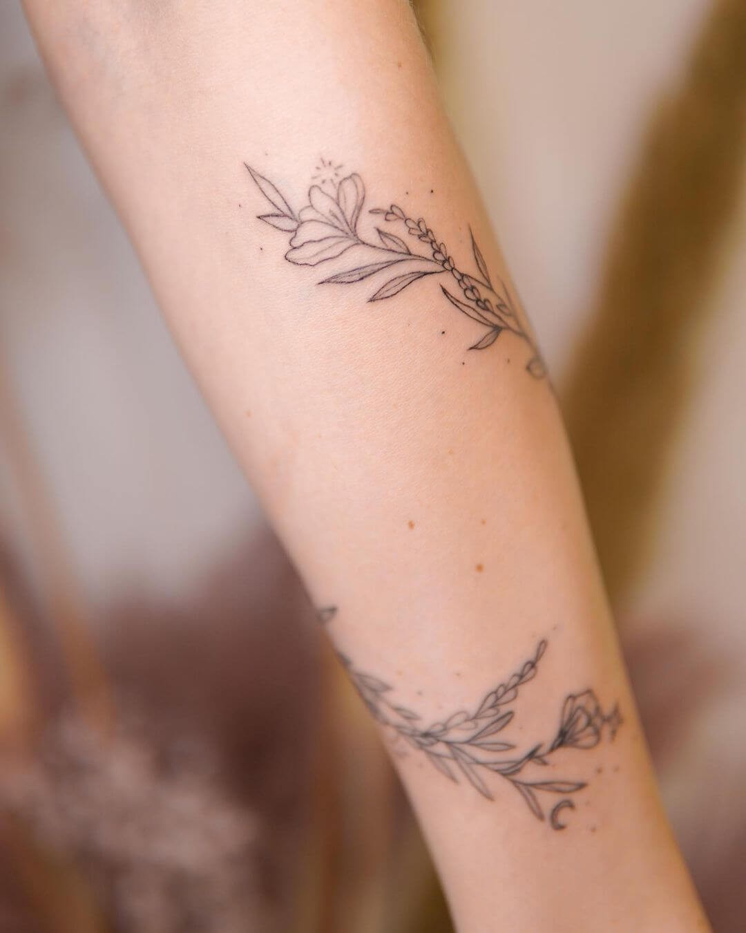 Vine Tattoo Design Around Arm