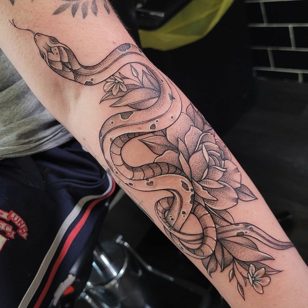 Elaborate Inner Elbow Tattoo