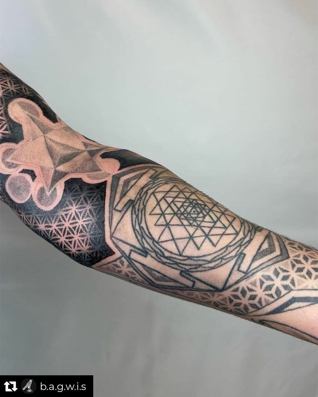 Filigree Tattoos With Geometric Patterns