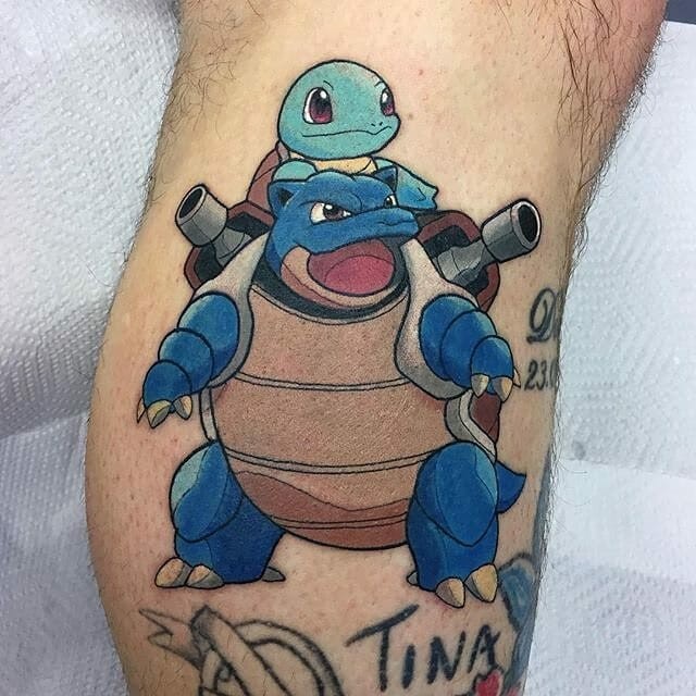 Blastoise And Squirtle Tattoo