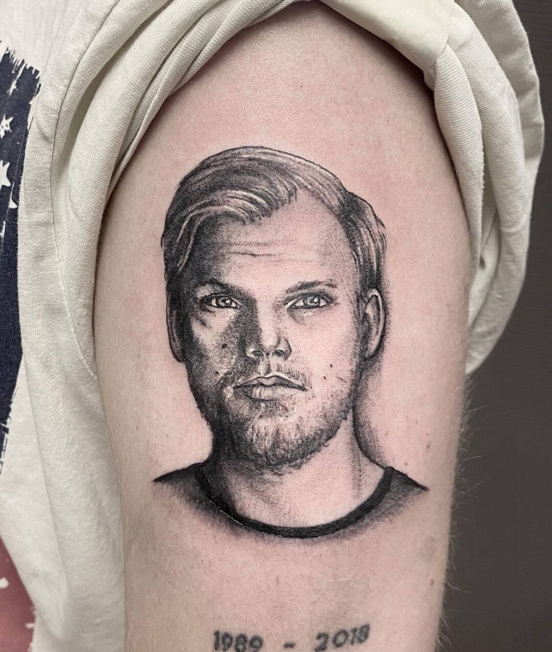 Avicii Portrait Tattoo