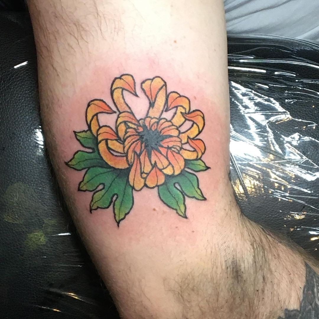 Small Chrysanthemum Tattoo