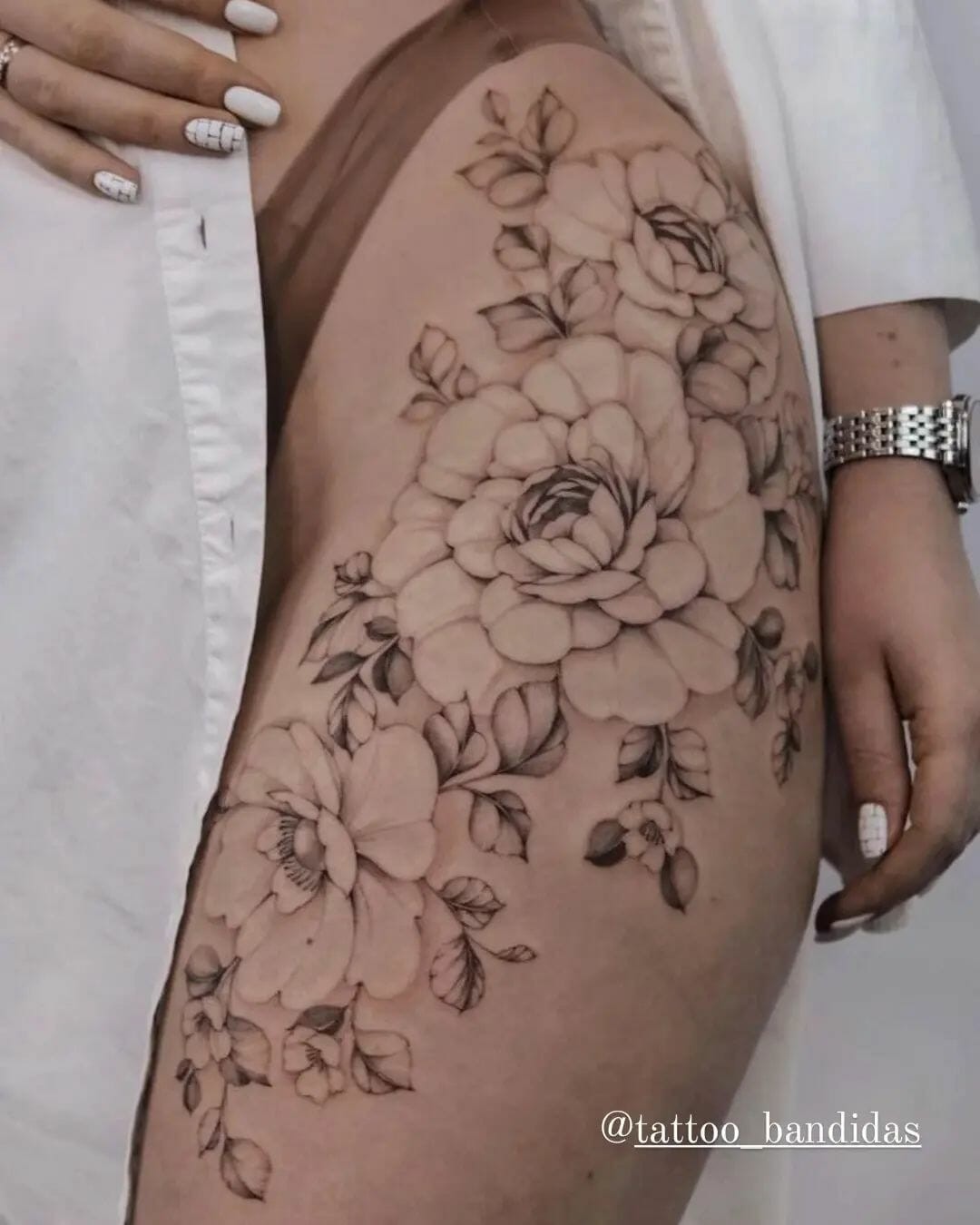 Floral Hip Tattoo